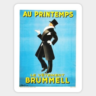 AU PRINTEMPS BRUMMELL French Department Store Art Deco by Leonetto Cappiello 1931 Sticker